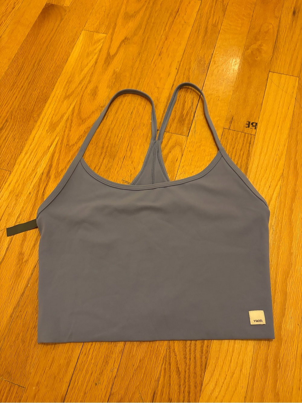 Vuori Women's Slate Blue Strappy Crop Tank